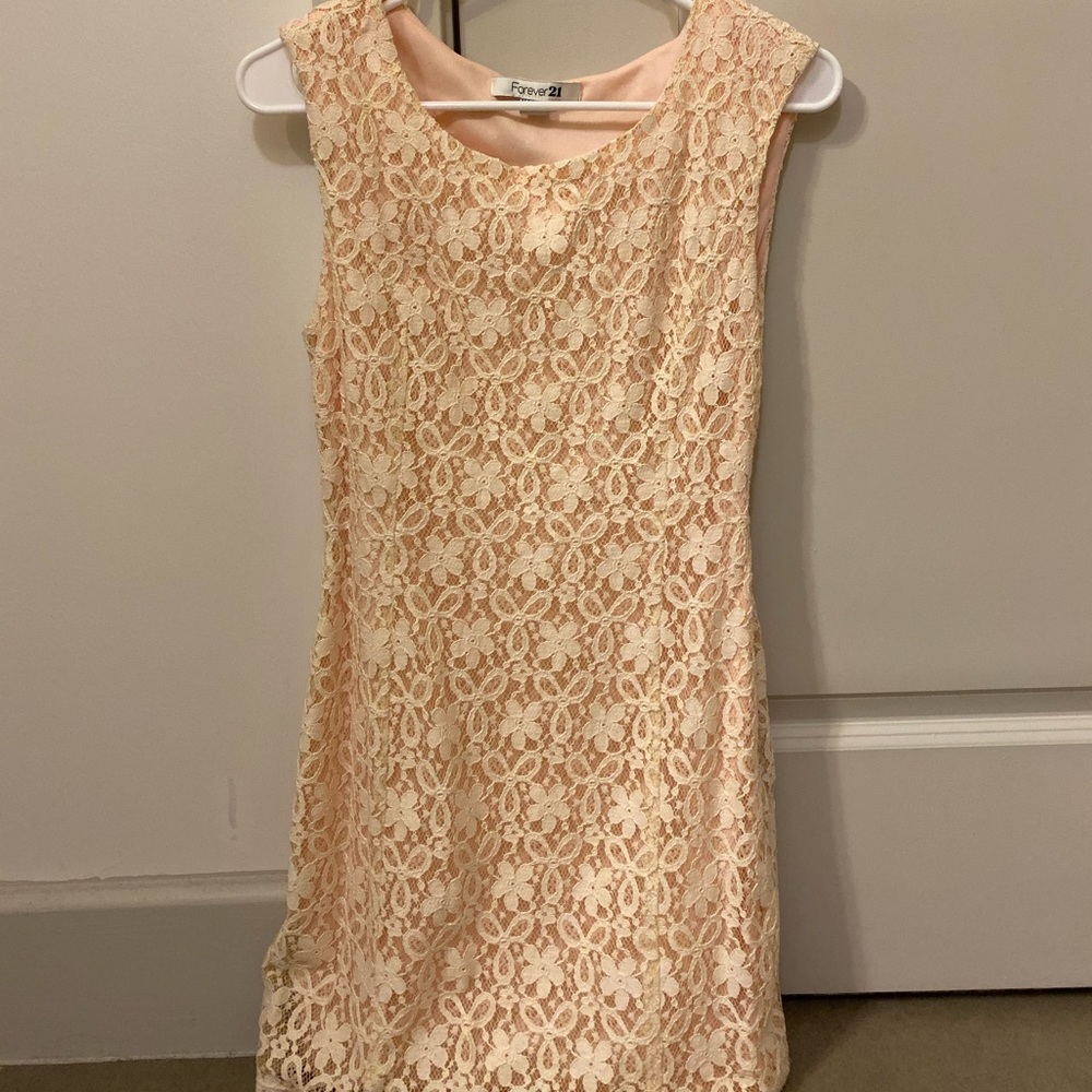 Lace blush dress